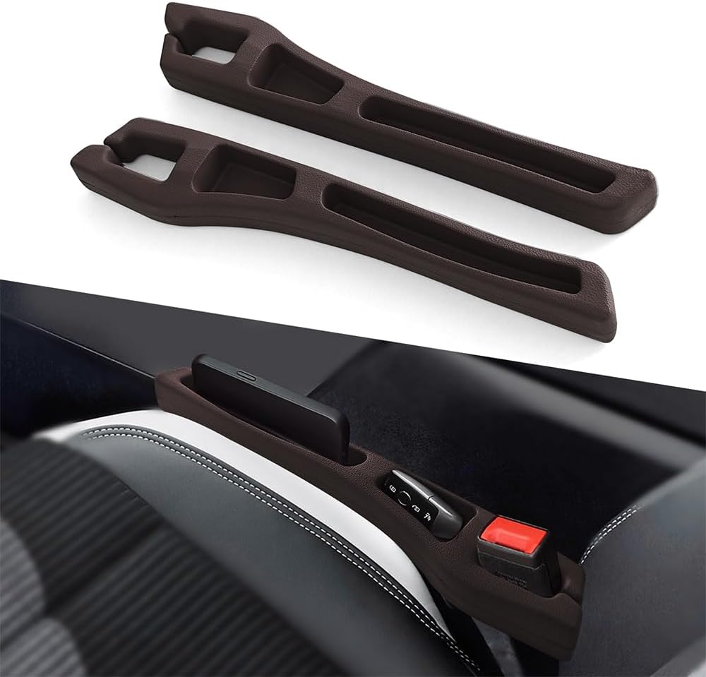 2PCS No Drop Seat Guard, Car Seat Gap Filler, Multi-Function Car Side Gap Filler for Prevent Items Falling, Universal Auto Blocker Between Seats Auto Organizer Accessories for Most Cars