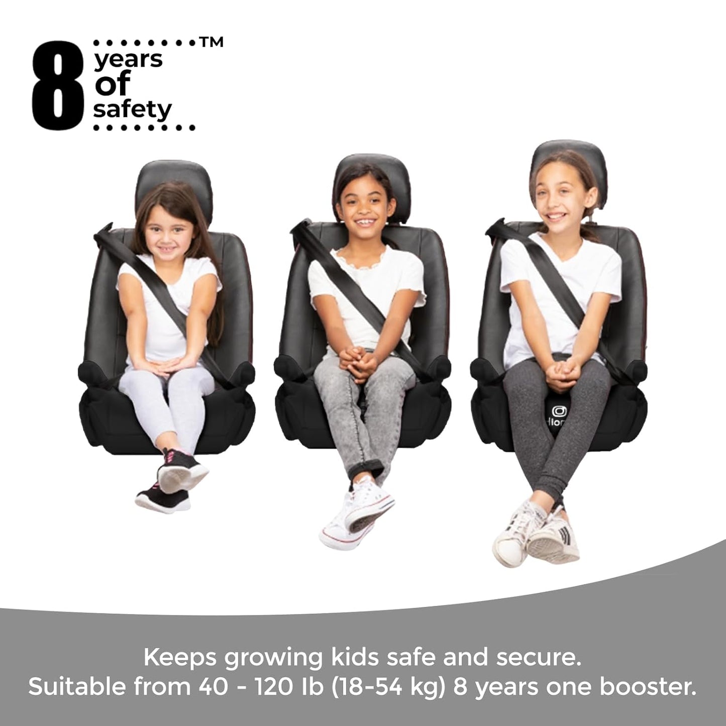 Diono Solana, No Latch, Single Backless Booster Car Seat, Lightweight, Machine Washable Covers, Cup Holders, Blue