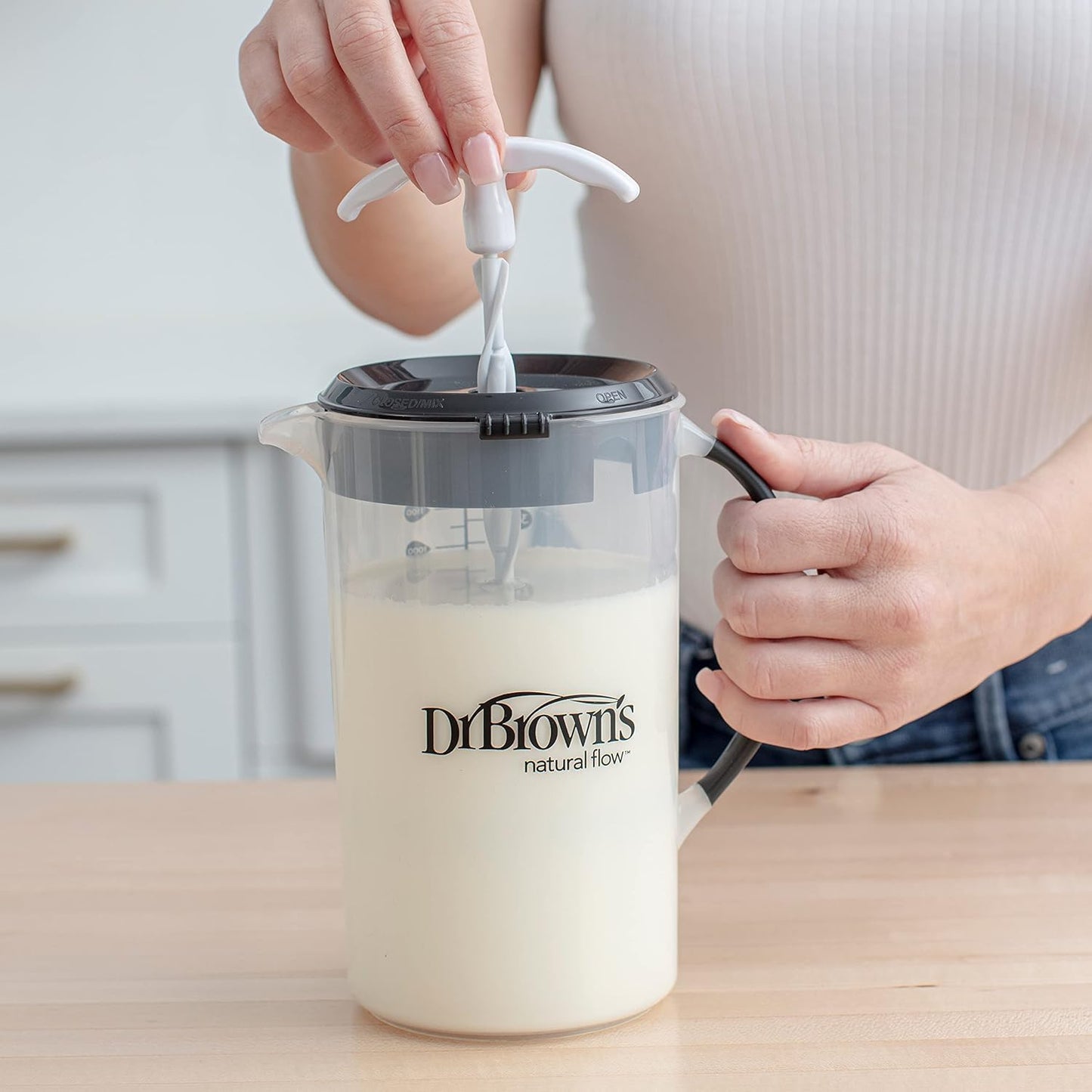 Dr. Brown's Insta-Prep Warm Water Dispenser with Baby Formula Mixing Pitcher, 36oz Black
