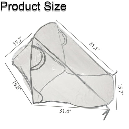 Unisize Pet Stroller Rain Cover, EVA Transparent Waterproof & Windproof Cover for Snow Rain Wind, Foldable Universal Fit for Most Dog Strollers