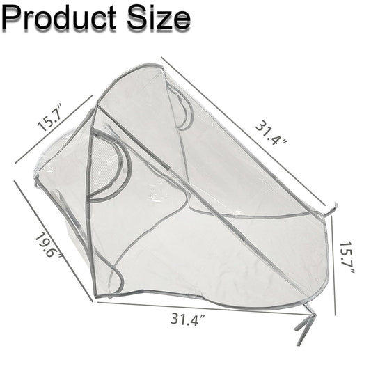 Unisize Pet Stroller Rain Cover, EVA Transparent Waterproof & Windproof Cover for Snow Rain Wind, Foldable Universal Fit for Most Dog Strollers
