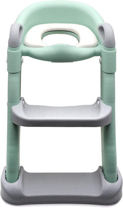 HTTMT- Giraffe Potty Training Toilet Ladder Seat With Upgraded Cushion Step Stool Ladder Toilet Chair/Toilet Trainer for Baby Toddler Kids Children In Pink [P/N: ET-BABY001-PINK STEP]