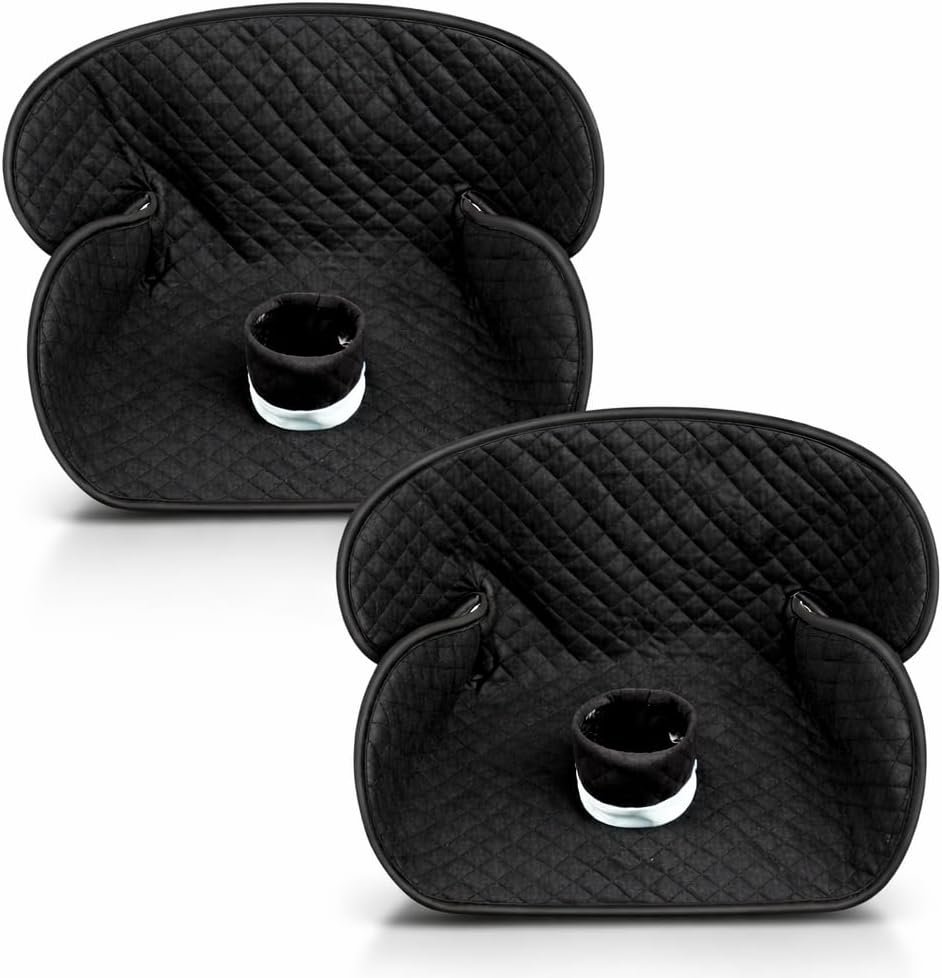 2 Pack Car Potty Training Seat Protector, Waterproof Toddler Carseat Potty Training Cover, Piddle Pads & Liners for Baby,Washable Non-Slip Leak-Proof Potty Pee Protector (Black)