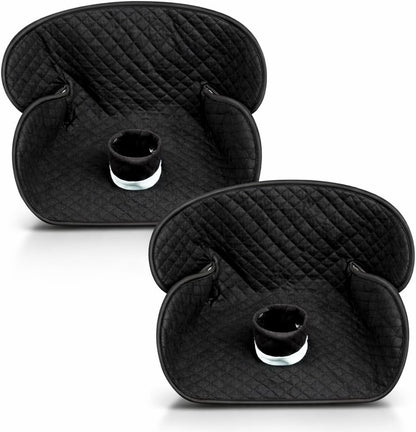 2 Pack Car Potty Training Seat Protector, Waterproof Toddler Carseat Potty Training Cover, Piddle Pads & Liners for Baby,Washable Non-Slip Leak-Proof Potty Pee Protector (Black)