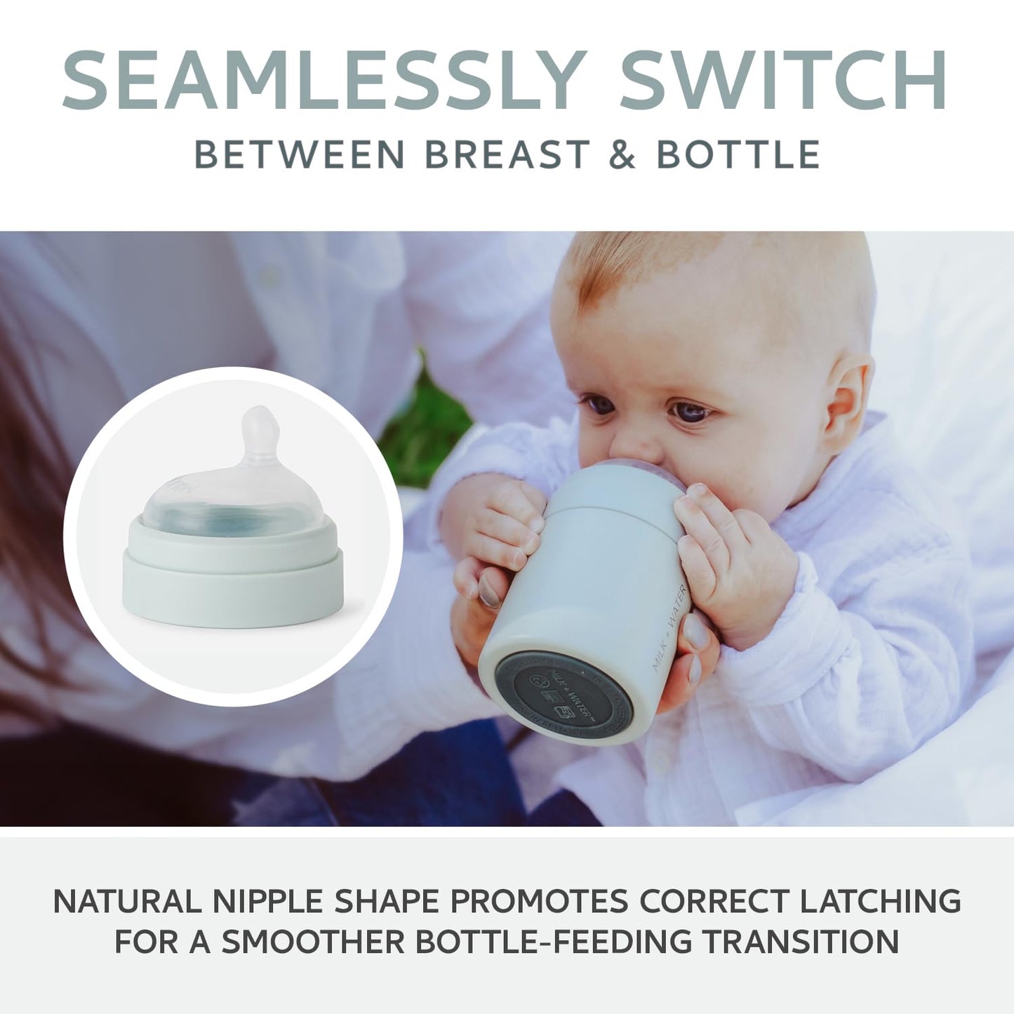 MILK & WATER All in One Baby Bottle & Baby Formula Dispenser On the Go, 5oz - Keeps Water Warm & Formula Fresh - Baby Formula Mixing Bottle with Anti Colic Nipple - Leak-Proof - 3+ Months (Pink)