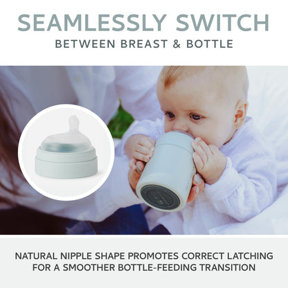 MILK & WATER All in One Baby Bottle & Baby Formula Dispenser On the Go, 5oz - Keeps Water Warm & Formula Fresh - Baby Formula Mixing Bottle with Anti Colic Nipple - Leak-Proof - 3+ Months (Pink)