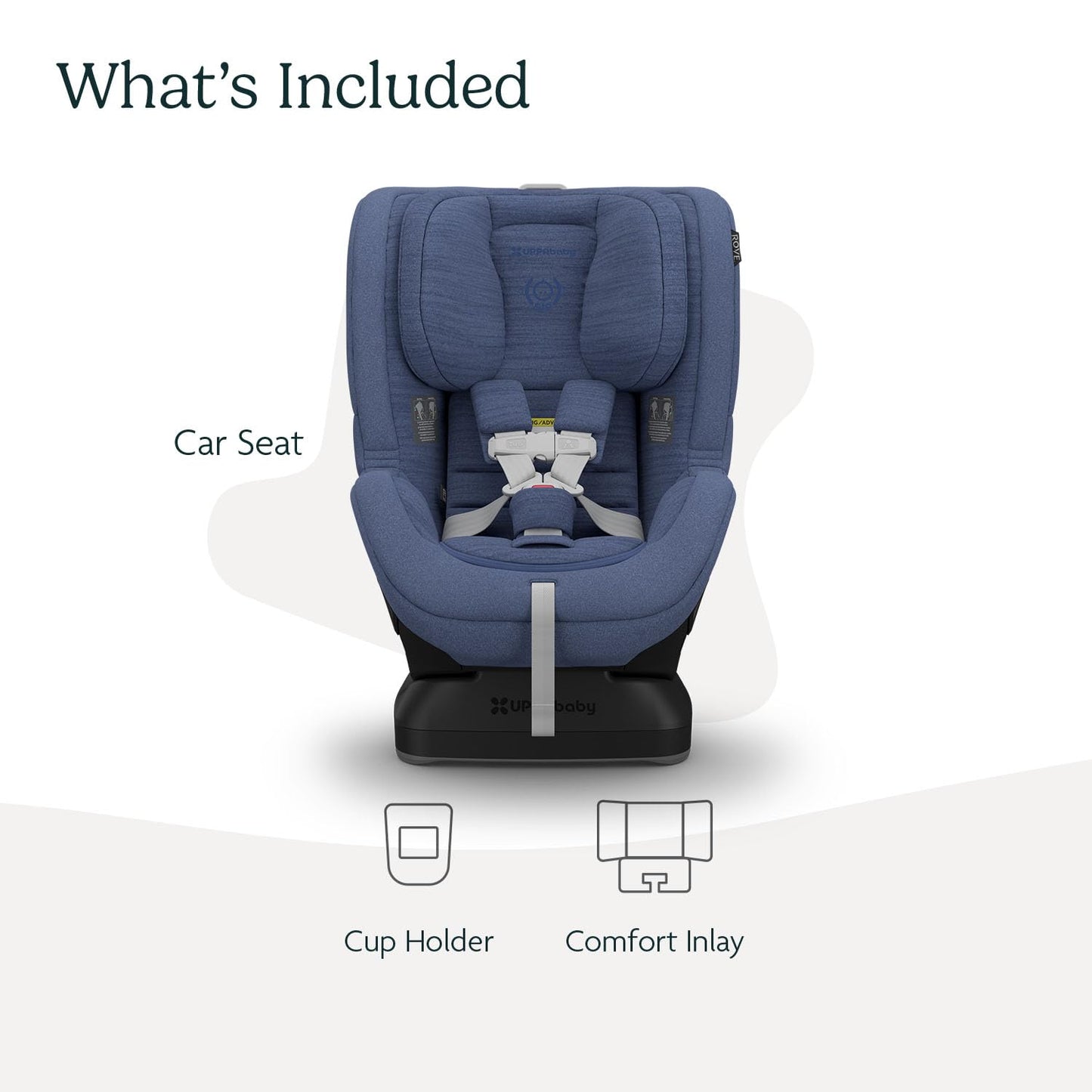 UPPAbaby Rove Convertible Car Seat - 2-in-1 Rear + Forward Facing - Quick + Secure 3-Step Install - Intuitive Safety Technology + Comfort Features - Cup Holder Included - Kavneer (Almond Mélange)