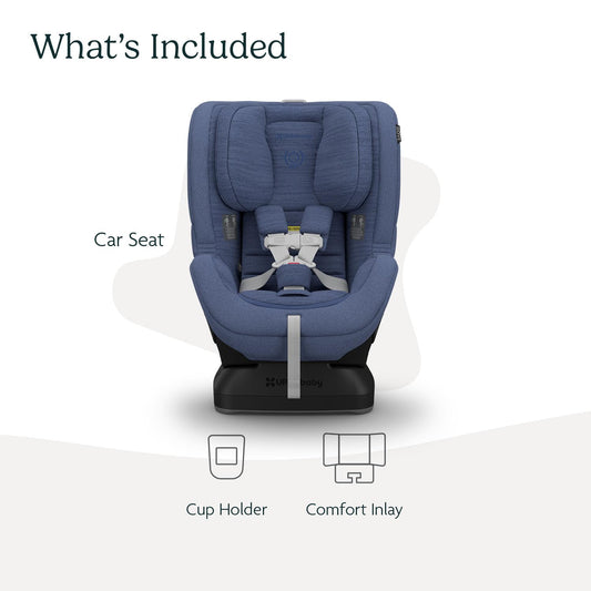 UPPAbaby Rove Convertible Car Seat - 2-in-1 Rear + Forward Facing - Quick + Secure 3-Step Install - Intuitive Safety Technology + Comfort Features - Cup Holder Included - Kavneer (Almond Mélange)
