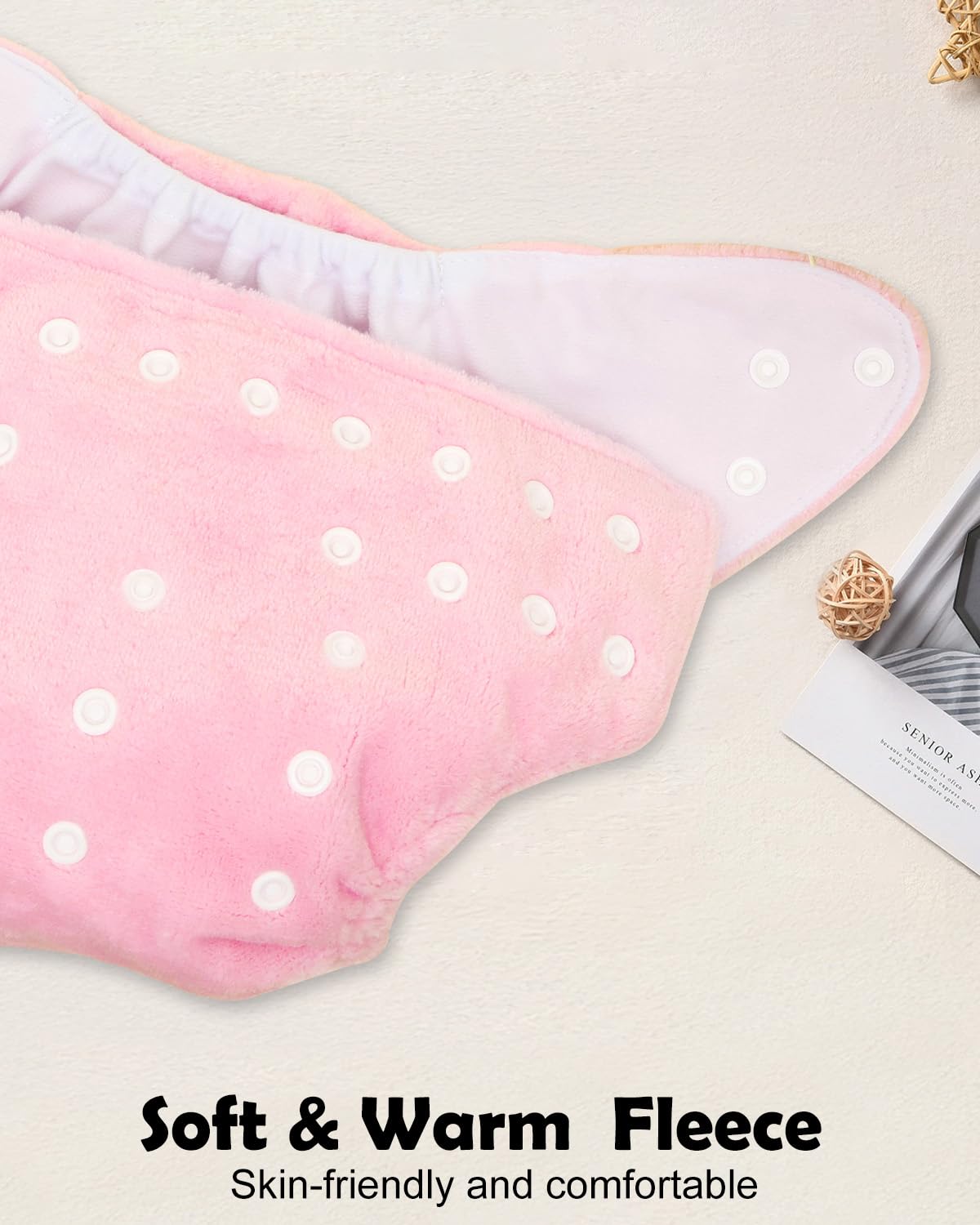 ALVABABY 12pcs Microfiber Inserts,Soft Cloth Diaper Liner,3-Layer Absorbent Inserts,Reusable for Baby Cloth Diapers 12T