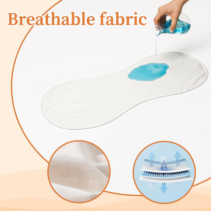 Hahafelt 3 Pcs Changing Pad Liners Fits in Peanut Shape Changing Pad Waterproof Diaper Mats Organic Cotton Peanut Mats are Warm on Baby's Back, Washable Reusable (Starry Style,Multicolor)