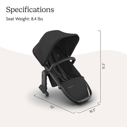 UPPAbaby RumbleSeat V3 Second Lower Seat - Compatible with Vista V2 and Vista V3 - All-Weather Seat + Magnetic Buckle – Adapters Included -Owen (Mocha Mélange)