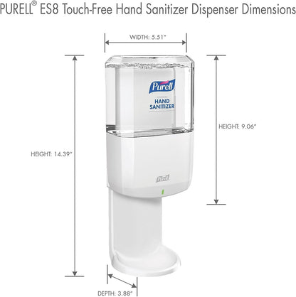 PURELL ES8 Automatic Hand Sanitizer Dispenser with Energy-on-the-Refill, White, for 1200 mL PURELL ES8 Hand Sanitizer Refills (Pack of 1) - 7720-01