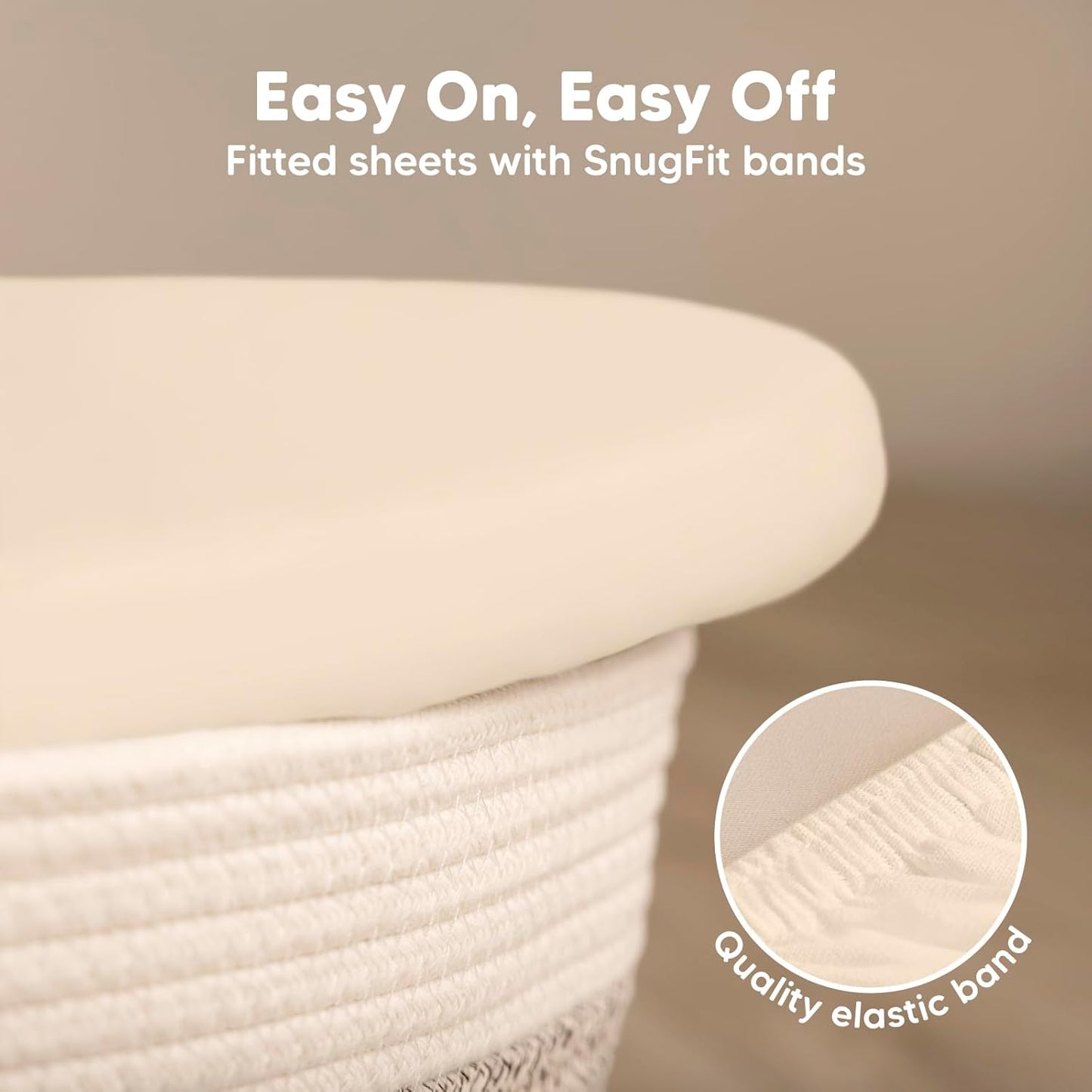 2-Pack Baby Bassinet Sheets Girl, Boy - 33x17 Viscose Derived from Bamboo Bedside Mattress Fitted Bassinet Sheets, Compatible with Halo Bassinest Swivel Sleeper, Baby Delight, Graco (Pecan)