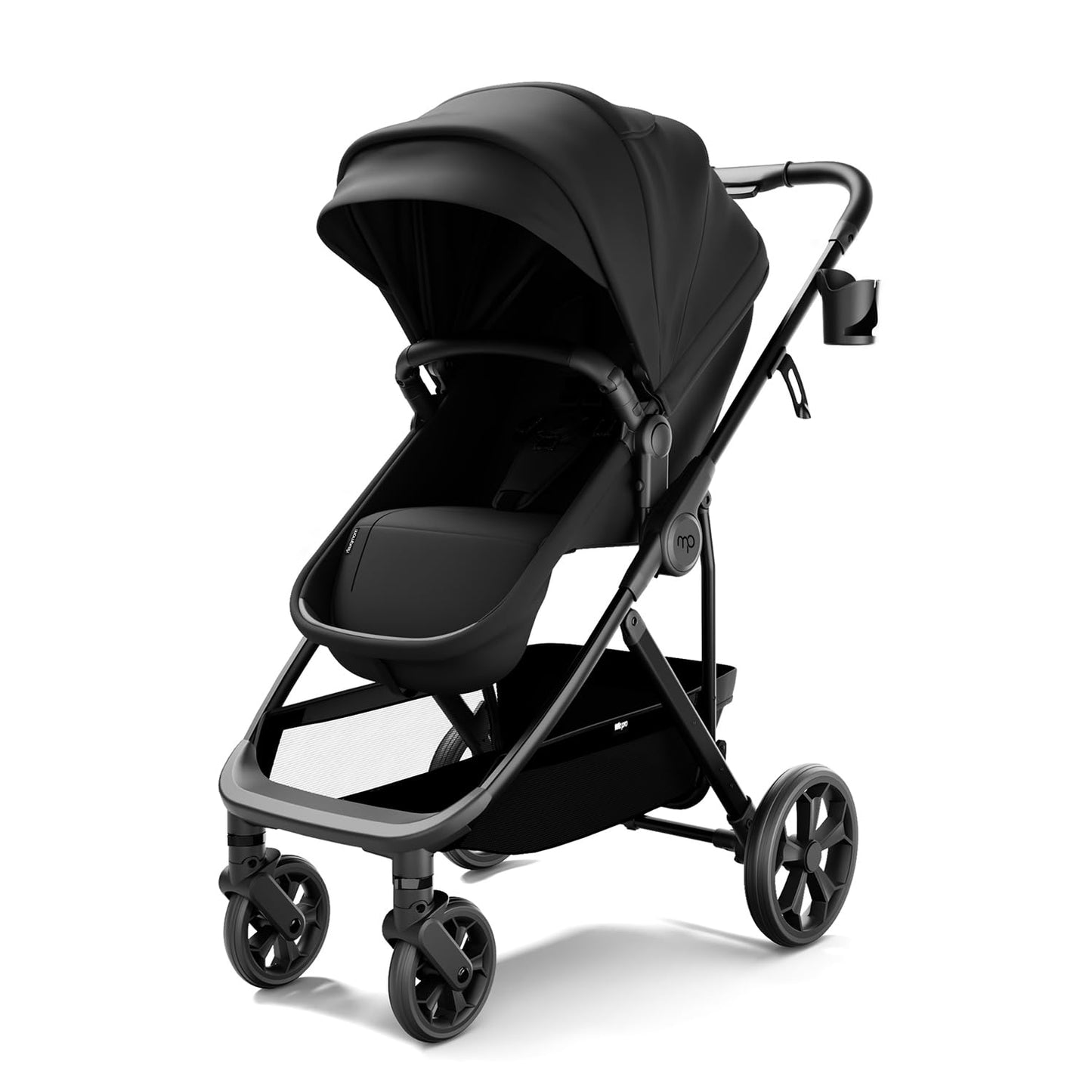 Mompush Baby Stroller, Convertible 2-in-1 with Bassinet Option, Infant Car Seat Compatible, Includes Adapter - Sturdy Full-Size Infant Stroller for Family Adventures