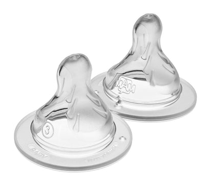 MAM Baby Bottle Anti-Colic Nipples Extra Slow Flow Size 0, for Newborn Babies, Skin Soft BPA Free Silicone, 94% Nipple Acceptance, Fits All MAM Bottles, Developed with Medical Experts, Made in Europe
