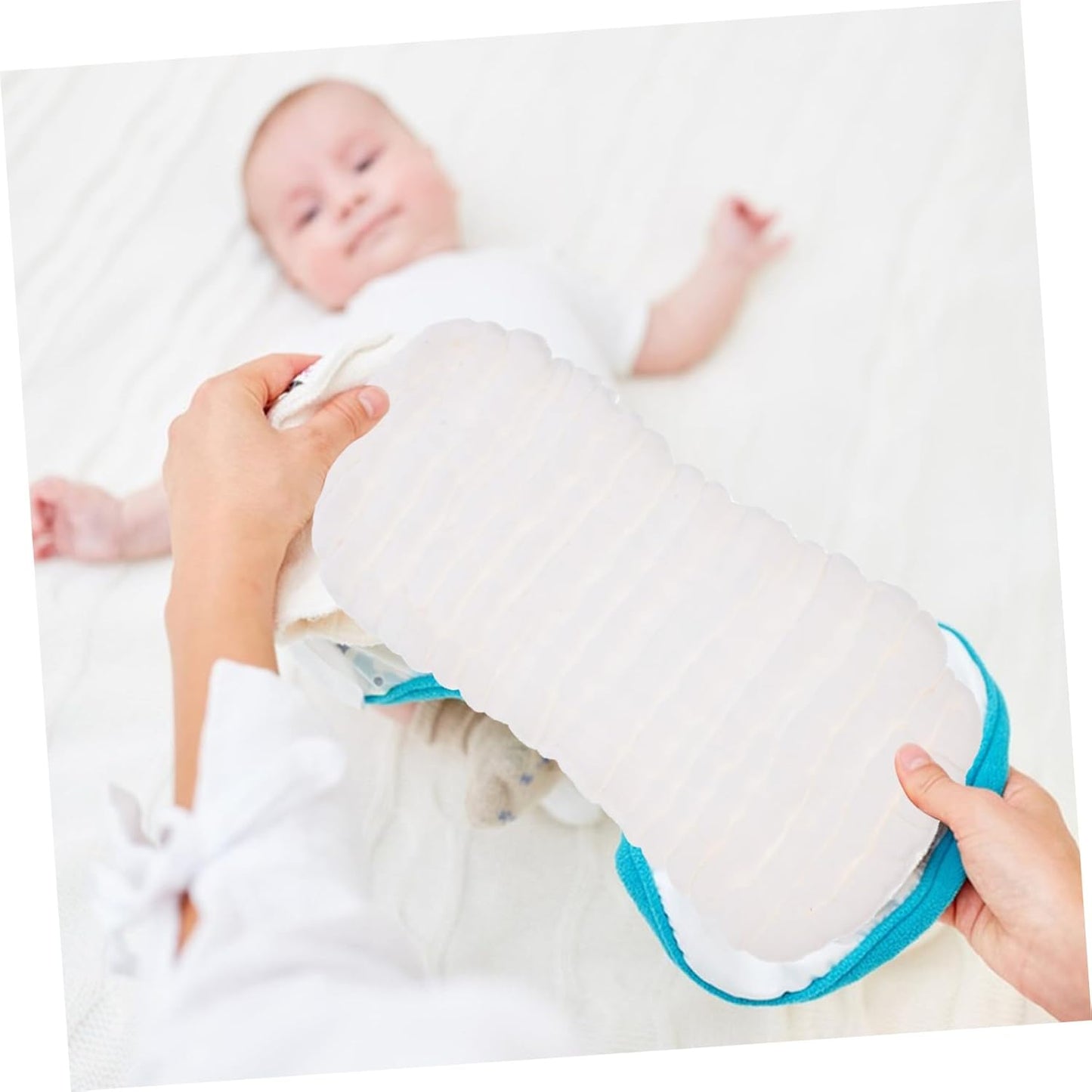 Abaodam 10pcs Newborn Cloth Diapers Liners Soft Absorbent Washable Inserts for Peanut-Shaped Design for Leak Prevention Breathable Cotton Material