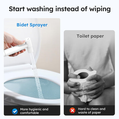Arofa Handheld Bidet Sprayer for Toilet - 2 Pack Bidets Faucet for Existing Toilets Cloth Diaper Jet Sprayer, Stainless Steel Muslim Shower with Bidet Hose for Feminine Wash