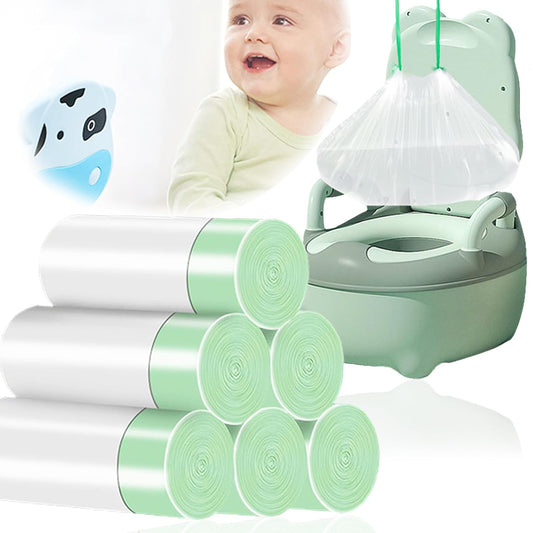 200 Pack Portable Potty Chair Liners with Drawstring,Disposable Potty Liners Bags,Training Toilet Seat Potty Bags for Kids Toddler Pet Outdoors