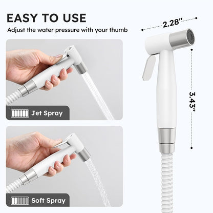Arofa Handheld Bidet Sprayer for Toilet - 2 Pack Bidets Faucet for Existing Toilets Cloth Diaper Jet Sprayer, Stainless Steel Muslim Shower with Bidet Hose for Feminine Wash