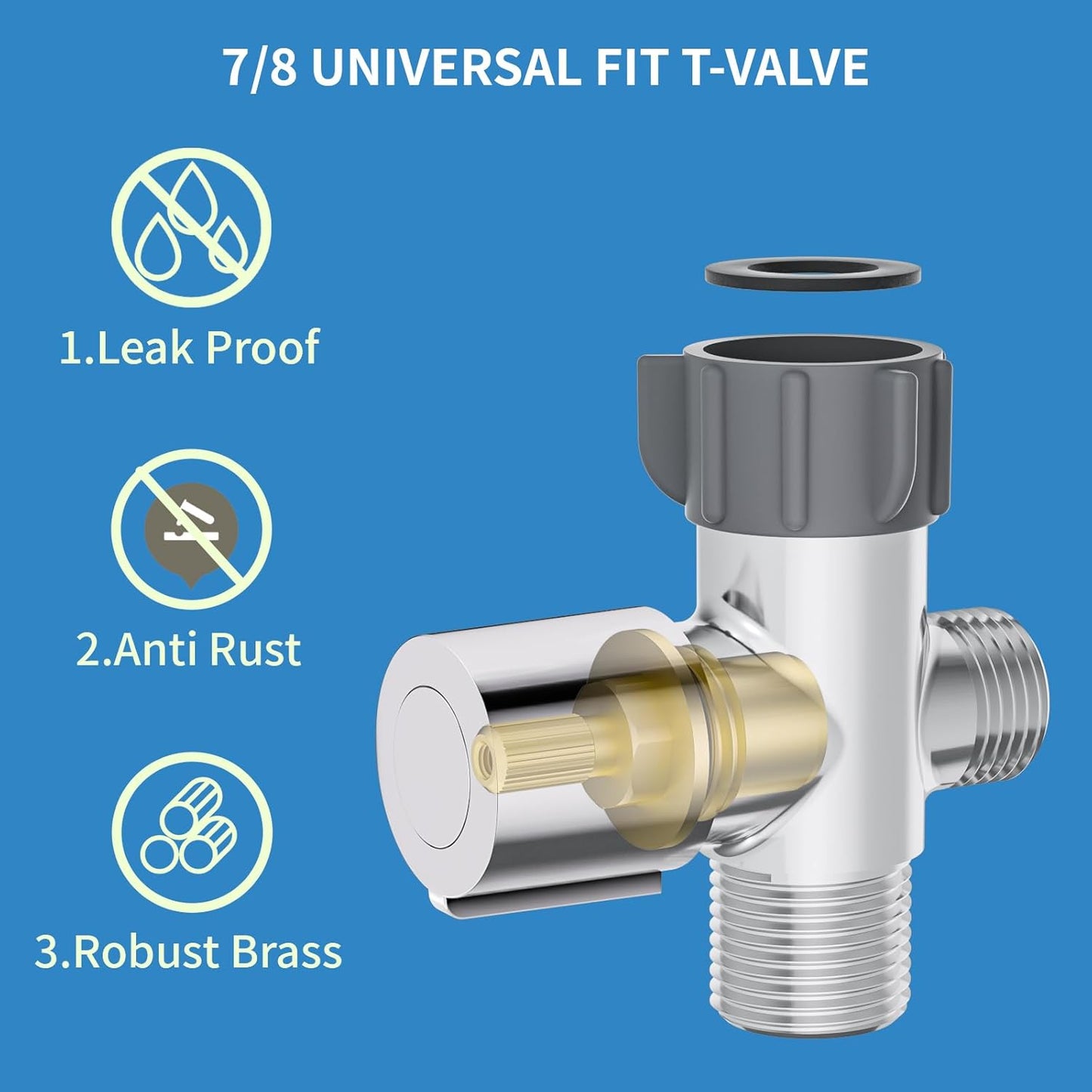 Handheld Bidet Sprayer for Toilet, Bidet Sprayer Kit with Stainless Steel Hose for Feminine Wash, Adjustable Water Pressure Handheld Sprayer for Cloth Diaper Wash (Chrome Silver)