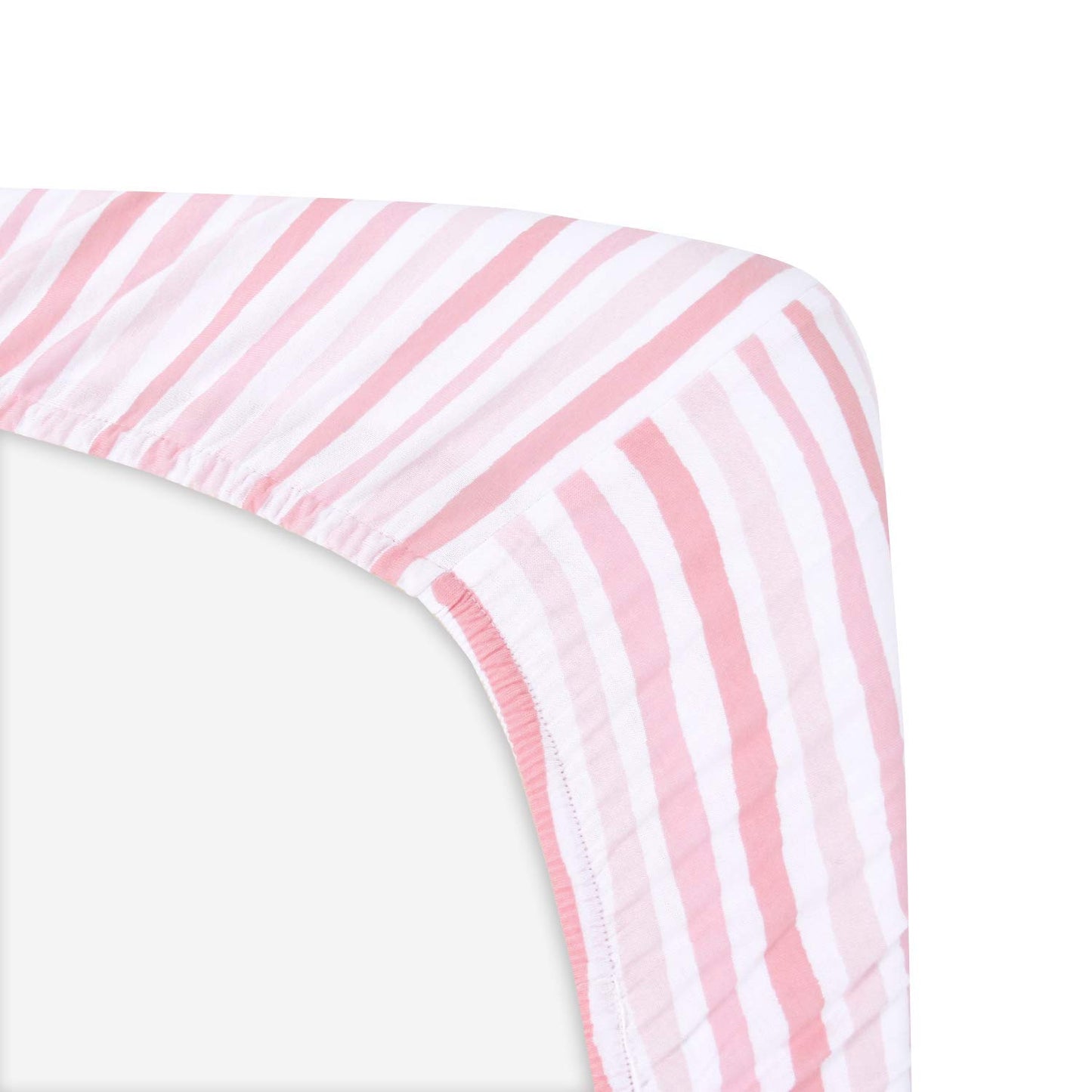 Bassinet Sheets Fit for Simmons Kids By The Bed City Sleeper Bassinet(Twins), Moses Basket and Hospital Bassinet, 100% Cotton, 2 Pack, Gray and White Print - Colors A