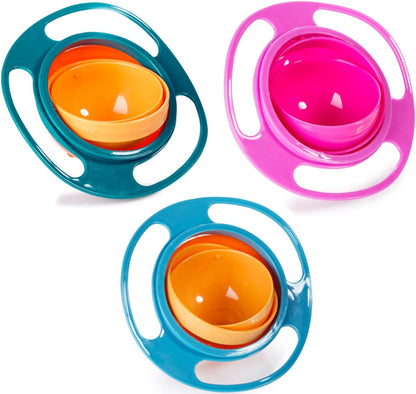 Berry President Baby Bowls with Suction Base, Spill-Proof Lid, Temperature-Sensing Spoon, Binaural Design Bowl for Babies Kids children Toddlers, First Stage Self Feeding (Pack of 3)