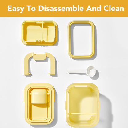 Shockproof Airtight Baby Formula Container with Scoop，Baby Formula Dispenser for Travel Outdoor Activities,BPA Free (Yellow, 1000ml)