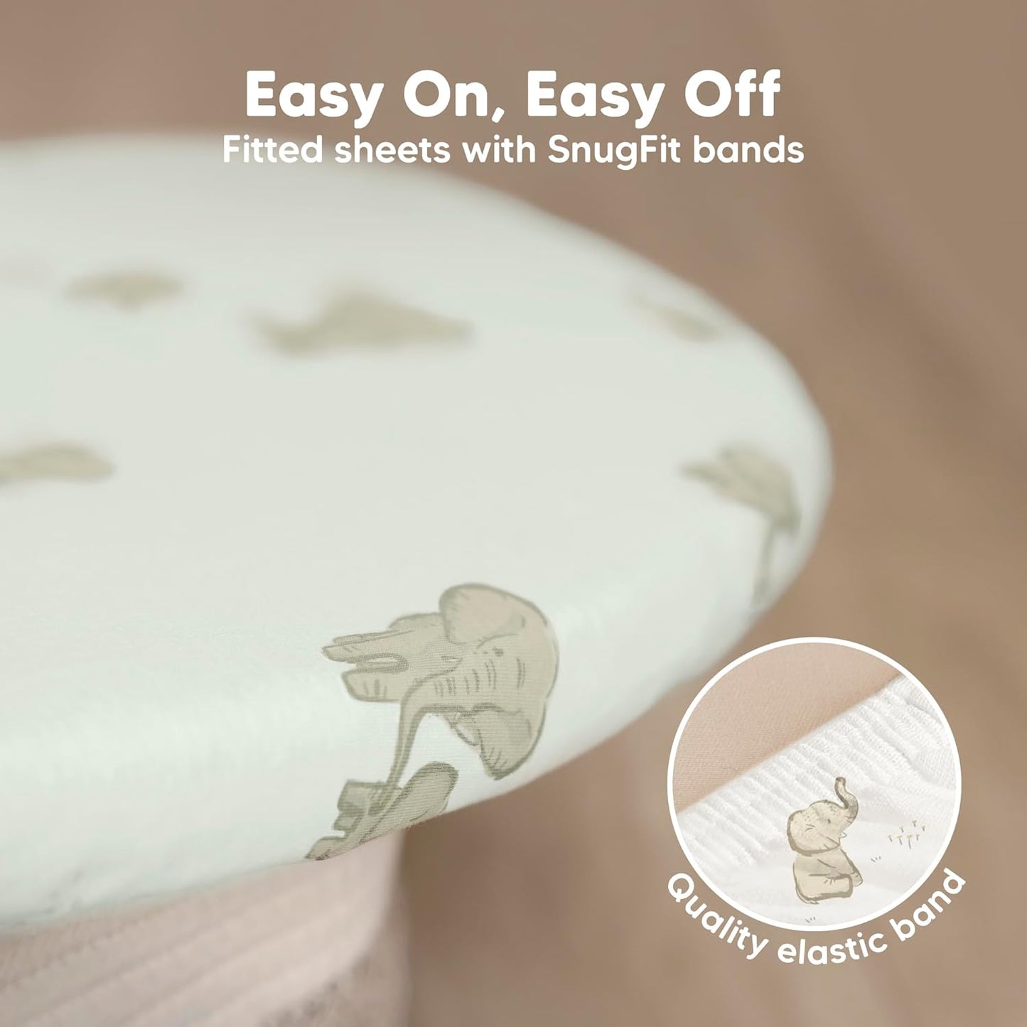 2-Pack Baby Bassinet Sheets Girl, Boy - 33x17 Viscose Derived from Bamboo Bedside Mattress Fitted Bassinet Sheets, Compatible with Halo Bassinest Swivel Sleeper, Baby Delight, Graco (Pecan)