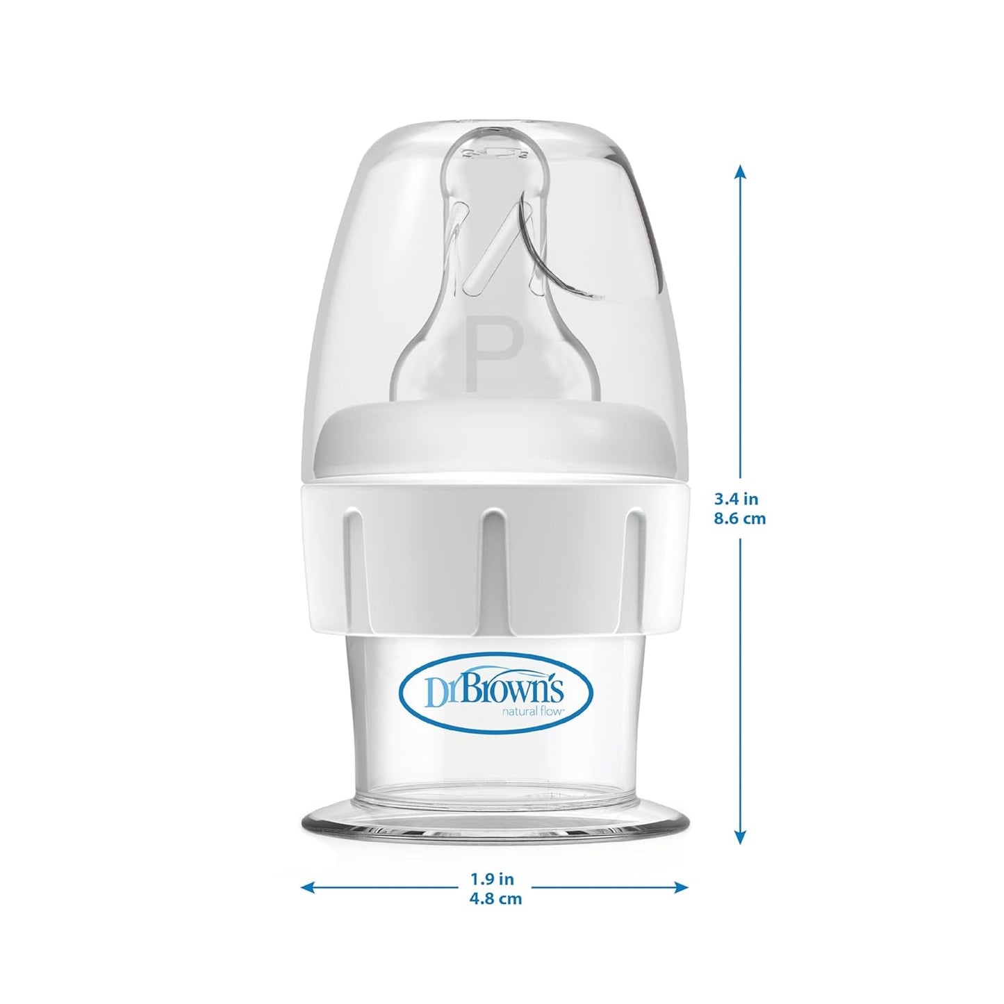 Dr. Brown's Accufeed 60 Bottle with Preemie Flow and Level T Nipples, 2 oz/60 mL, BPA-Free, 0m+, 3-Count