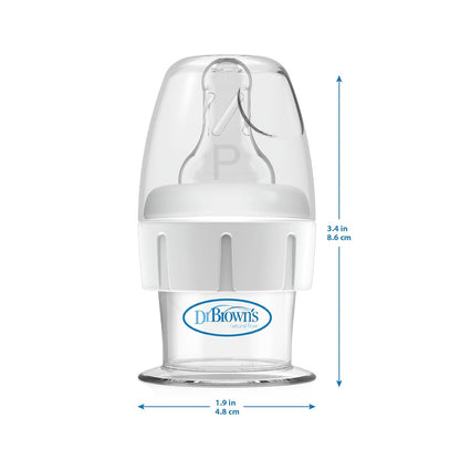 Dr. Brown's Accufeed 60 Bottle with Preemie Flow and Level T Nipples, 2 oz/60 mL, BPA-Free, 0m+, 3-Count