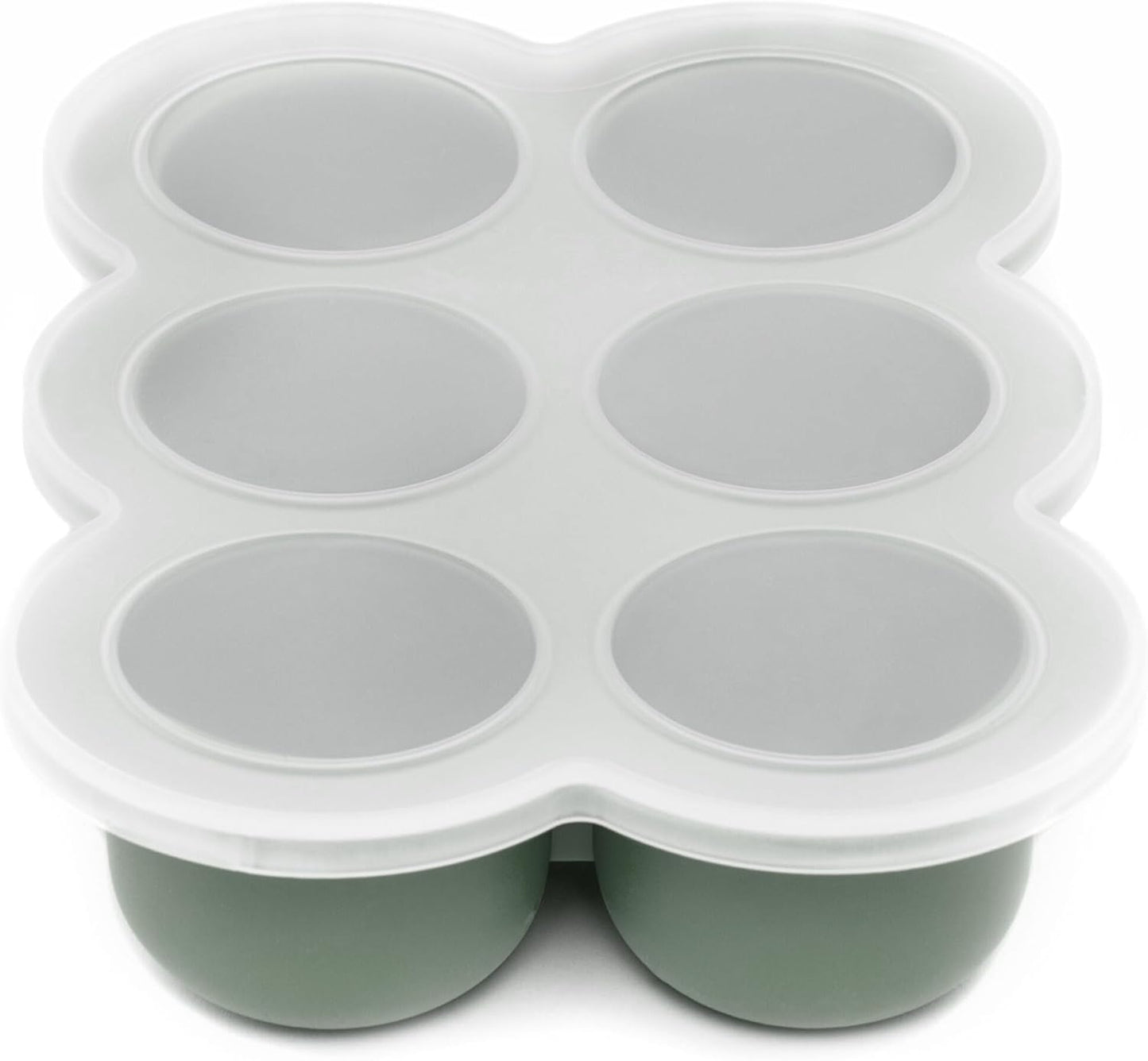 WeeSprout Silicone Freezer Tray with Clip on Lid Perfect Food Storage Container for Homemade Baby Food, Vegetable, Fruit Purees, and Breast Milk (Bright Orange, Ten 1.5 Ounce Sections)