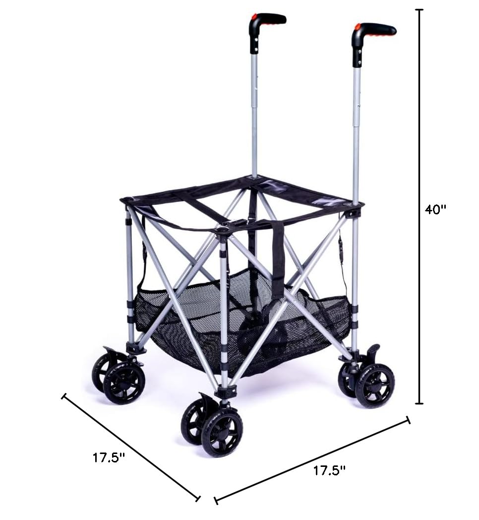 Strolyy Universal Infant Car Seat Carrier. Adds Wheels to Any car seat. Compact & Lightweight. Fits Everywhere.