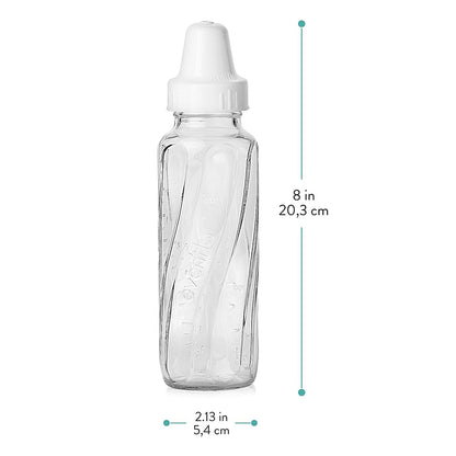 Evenflo Feeding Classic Glass Bottle, Twist Bottles, 8 Oz, 6 Bottles