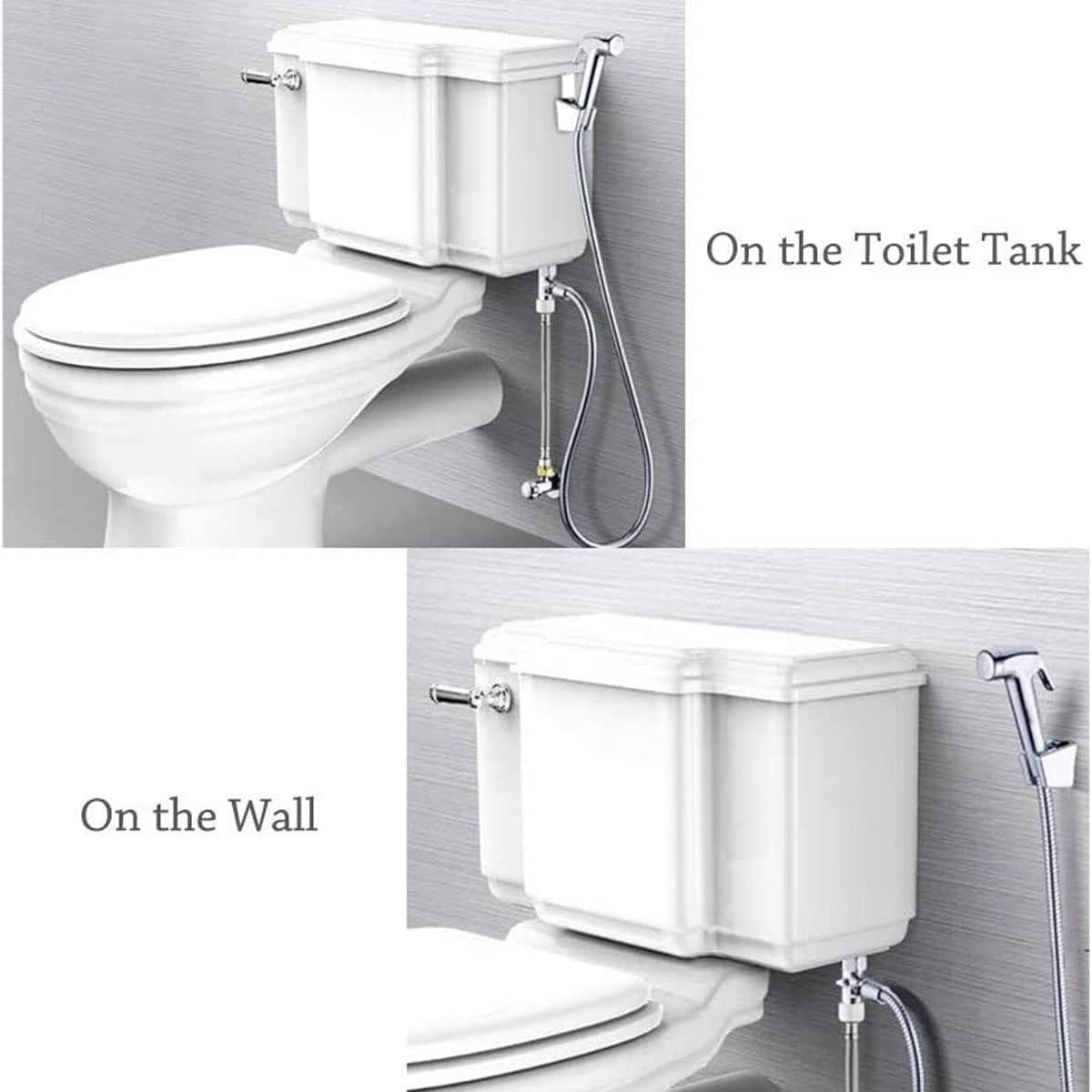 LikeHome Bidet Sprayer for Toilet - Cloth Diaper Sprayer Shattaf Handheld Bidet Rinse Spray Head - White (Without T-Adapter)