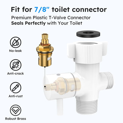 Arofa Handheld Bidet Sprayer for Toilet - 2 Pack Bidets Faucet for Existing Toilets Cloth Diaper Jet Sprayer, Stainless Steel Muslim Shower with Bidet Hose for Feminine Wash