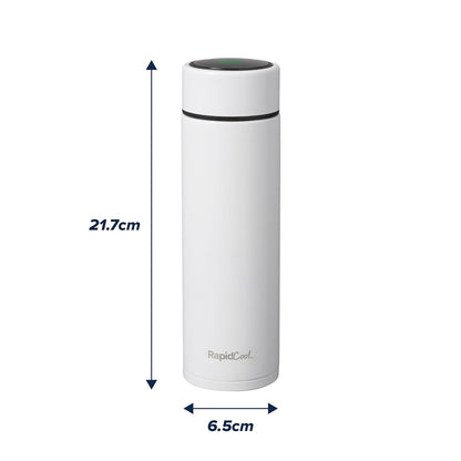 Nuby RapidCool Portable Baby Bottle Maker - with Milk Powder Dispenser and Digital Lid - Ideal for Travel Bottles and Night Feeds - Stainless Steel