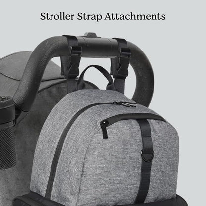 HUGGIES Unisex-adult Day Pack Diaper Backpack, Dark Grey Heather/Black, One Size