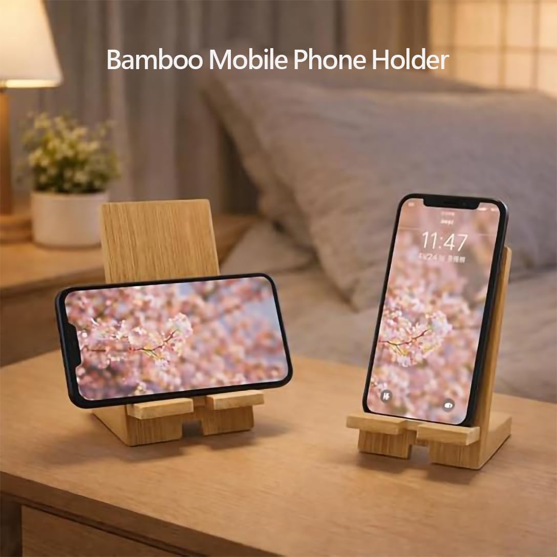 Bamboo Ultrasonic Mini Humidifier, 400ml Quiet Desktop Humidifier with Dual LED Night Light, USB-C Powered, Auto Shut-Off, Portable Small Room Air Moisturizer for Bedroom, Desk, Office & Travel