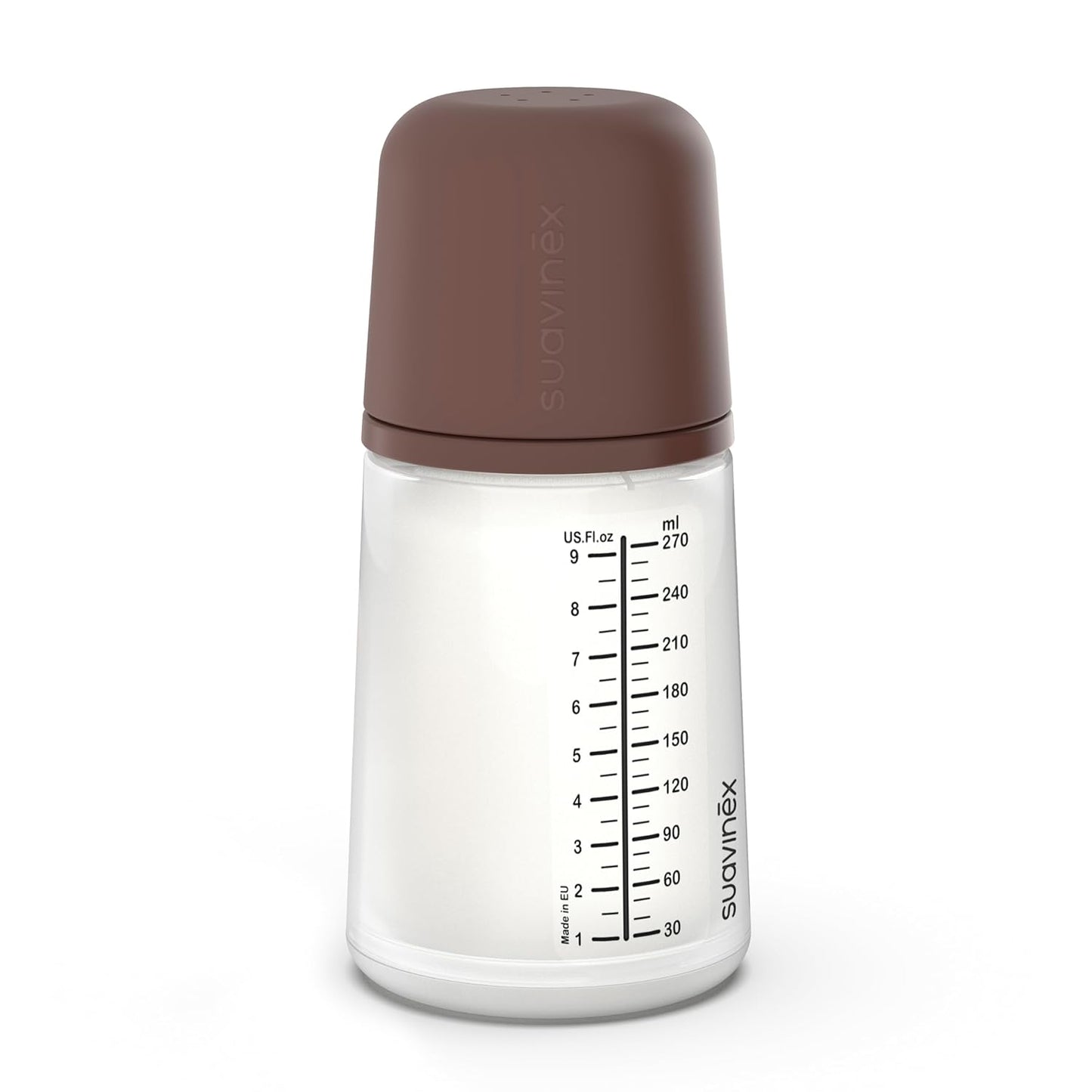 Suavinex Zero Zero Anti Colic Baby Bottle, No 1 Spanish Baby Bottle Brand, Minimizes Bottle Rejection & Nipple Confusion, Perfect for Breastfeeding Babies, 6oz/180mL, Deep Tone, Adaptable Flow Nipple