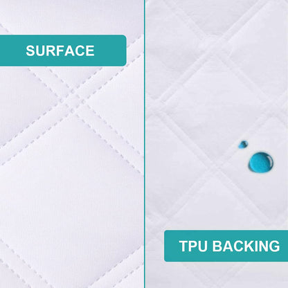 Yoofoss Waterproof Bassinet Mattress Pad Cover 2 Pack Fit for Rectangle Bassinet Mattress, Baby Bassinet Mattress Protector for Boys and Girls 34X19in