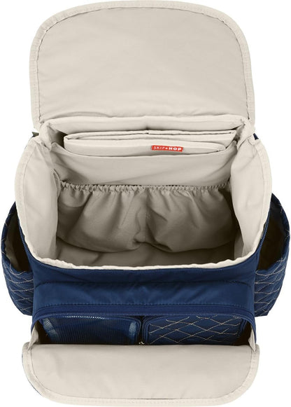 Skip Hop Diaper Bag Backpack: Forma, Multi-Function Baby Travel Bag with Changing Pad & Stroller Attachment, Jet Black