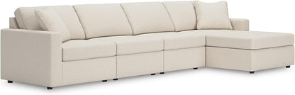 Signature Design by Ashley Modmax Coastal Press-Back Swivel Glider Rocker Recliner with Machine Washable Cover, Hidden Storage Compartments and 2 Bolster Pillows, Beige - Colors B