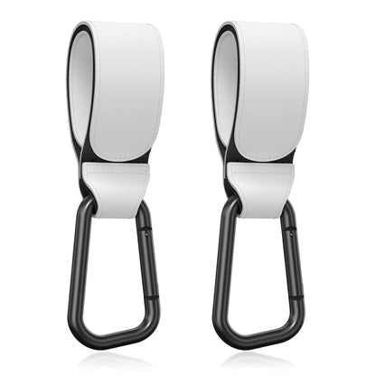 Baby Stroller Hooks for Hanging Bags, Universal Stroller Clips Accessories, Mommy Hook for Diaper Bag, Shopping Cart, Purse, Backpack - 2 Pack, Abstract Leaf