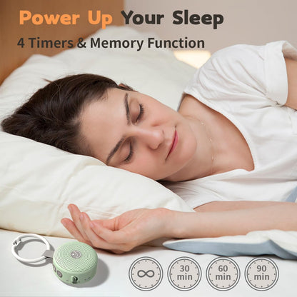 Battery Sound Machine Mini White Noise Machine Baby Shushing Portable Brown Noise Machine 30 Soothing Sounds for Kids Adults Dogs Auto-Off Timer 32 Volume Levels Sleep Machine for Home Office Privacy