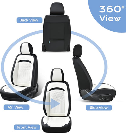 FLORICH Car Seat Covers Front Seat, Leather Seat Covers for Cars, Car Seat Protector Waterproof, Universal Automotive Seat Covers, Front Car Seat Cover Fit for Most Sedans SUV Pick-up Truck
