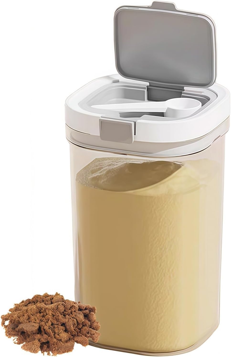 Formula Container to go-1300ml Travel Dispenser BPA Free Airtight Container with Spoon & Layered Storage,Sealed Lid,Stackable,Easy-Clean,Ideal for Coffee,Flour,Sugar,Cereal,Milk Powder(44oz)