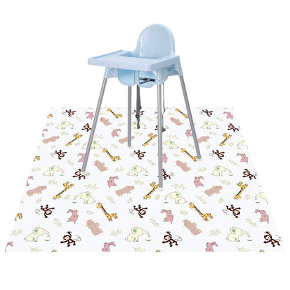 Splat Mat for Under High Chair/Arts/Crafts by CLCROBD, 51" Baby Anti-Slip Food Splash and Spill Mat for Eating Mess, Waterproof Floor Protector and Table Cloth