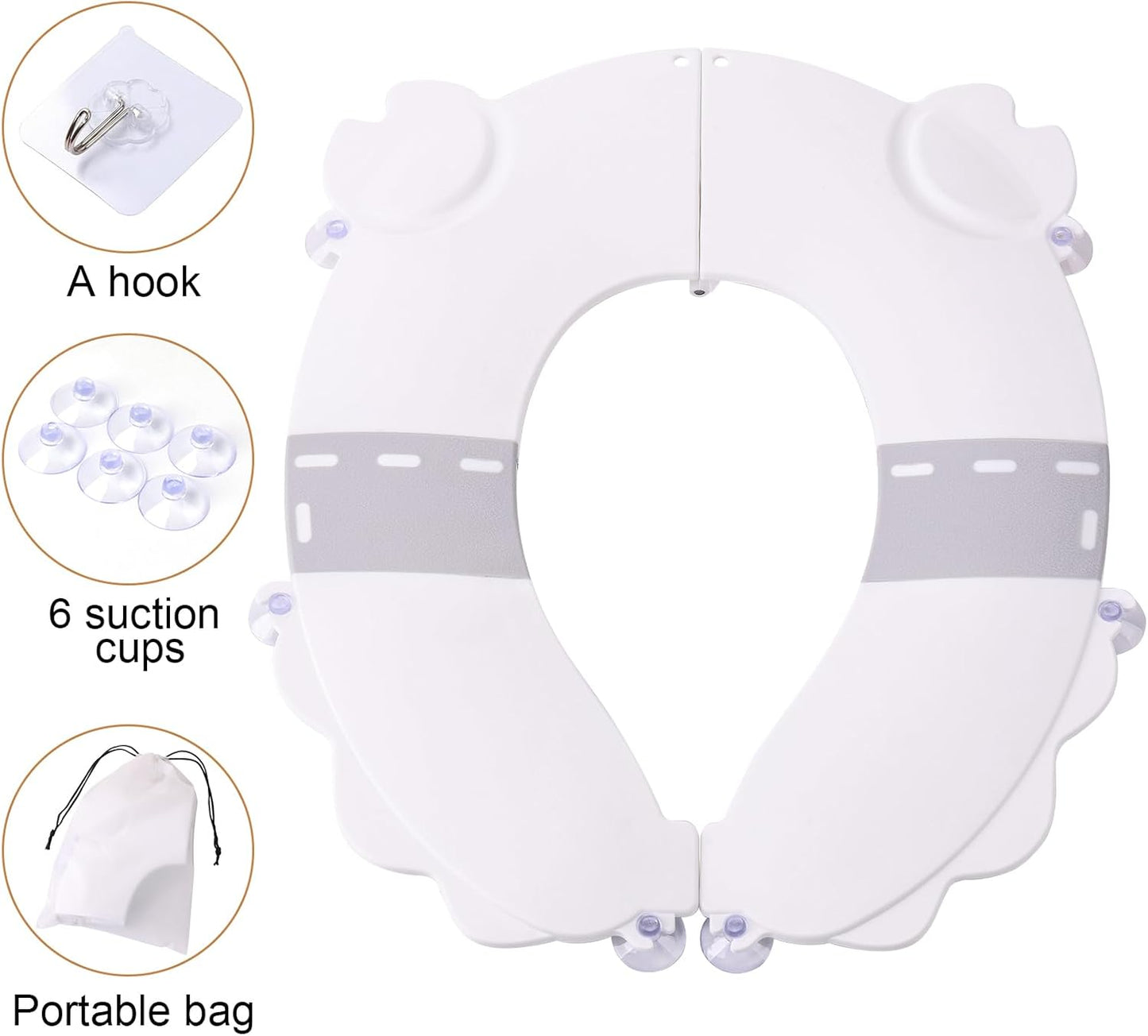Portable Potty Training Seatï Upgraded Non-Slip-Anti pinch buttocks, No need to disassemble and install every time, saving a lot of time for Toddlers & Kids, Suitable for multi shaped toilets (Pink)