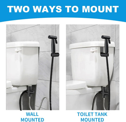 Handheld Bidet Sprayer for Toilet, Adjustable Stainless Steel Bathroom Bidet Sprayer Attachment Set with Hose for Baby Cloth Diaper, Leakproof High Pressure Toilet Muslim Shower Jet