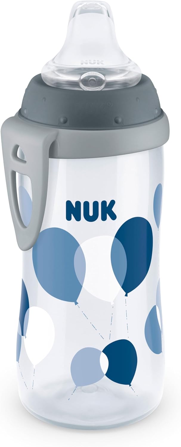 NUK Active Spill Proof Sippy Cup, 10 oz, 2 Pack, 8+ Months, Pink – BPA Free, Spill Proof Sippy Cup